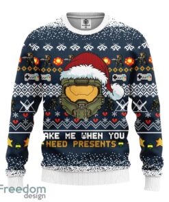 Halo Gaming Merry Xmas Gifts, Made Me When You Need Presents All-Over Print Christmas Sweater