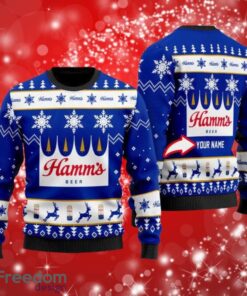 Hamm’s Beer Custom Name Blue Ugly Christmas Sweater 3D