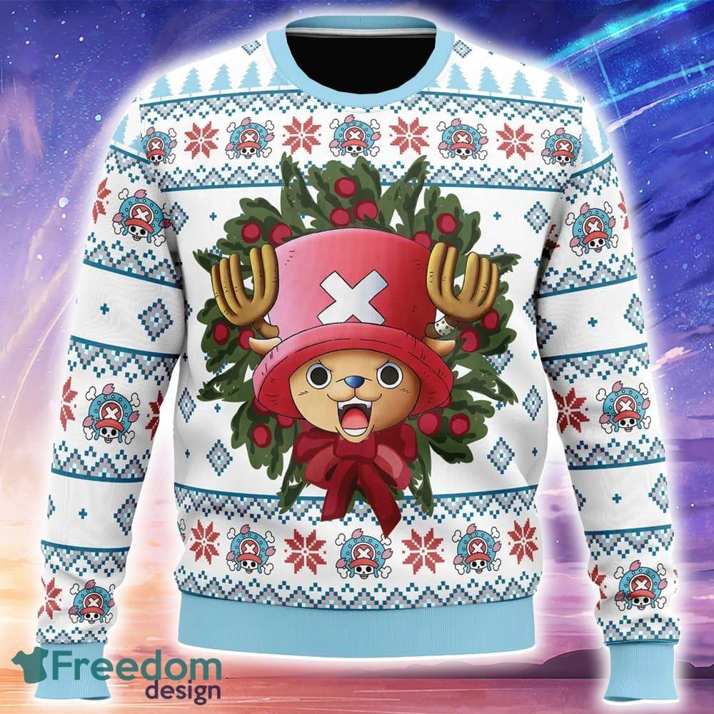 Happy Tony Tony Chopper One Piece Knitted Christmas Sweater Trending Holidays For Men Women Fans image Happy Tony Tony Chopper One Piece Knitted Christmas Sweater Trending Holidays For Men Women Fans - Happy Tony Tony Chopper One Piece Ugly Christmas Sweater_1