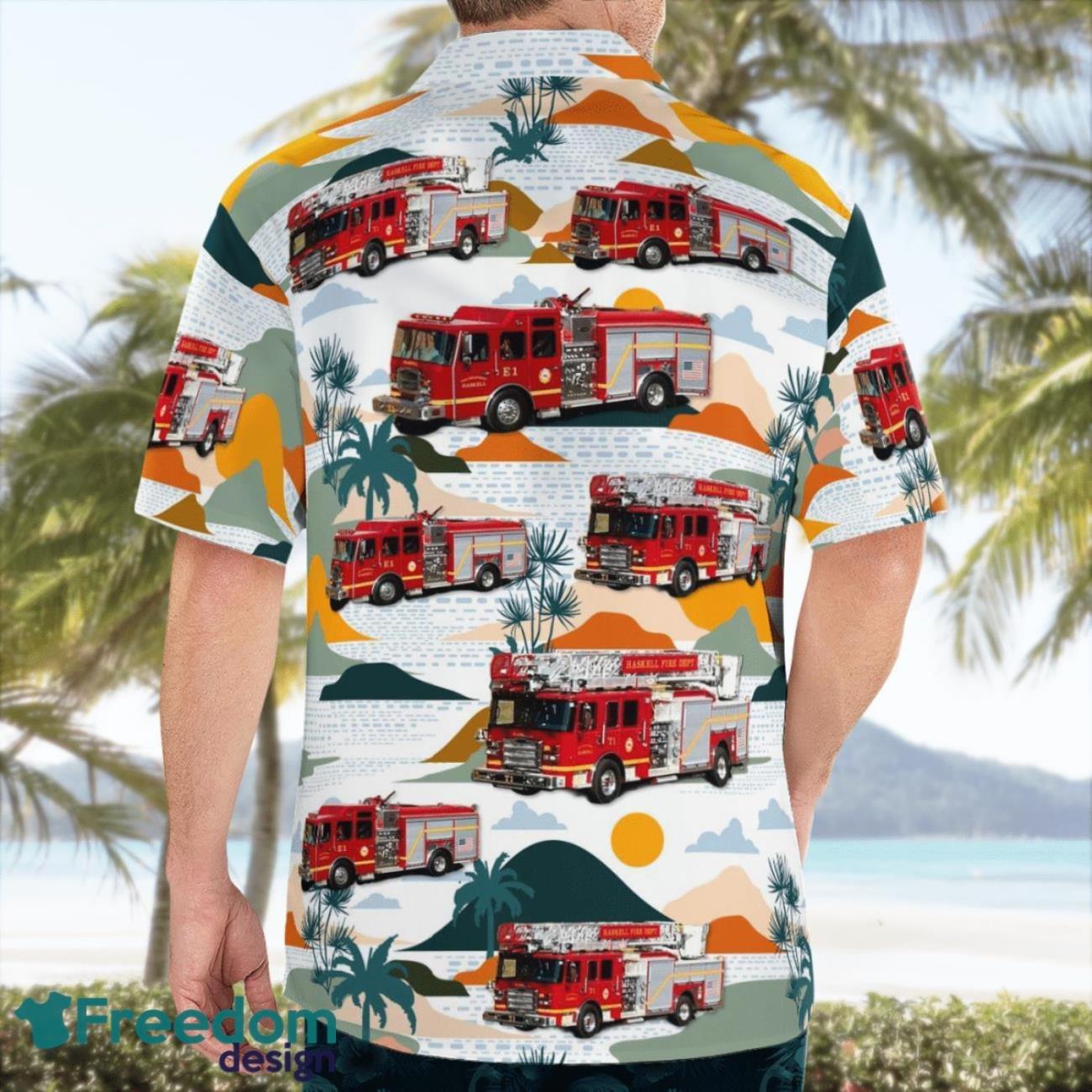 Haskell, Arkansas, Haskell Fire Department Beach Hawaiian Shirt Haskell, Arkansas, Haskell Fire Department Beach Hawaiian Shirt Product Photo 2