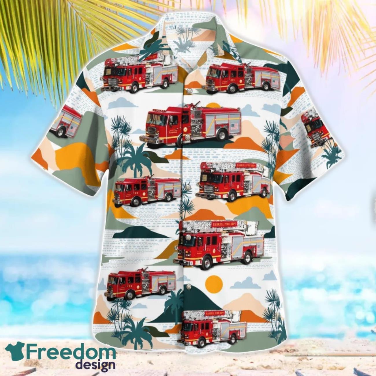 Haskell, Arkansas, Haskell Fire Department Beach Hawaiian Shirt image Haskell, Arkansas, Haskell Fire Department Beach Hawaiian Shirt Product Photo 3