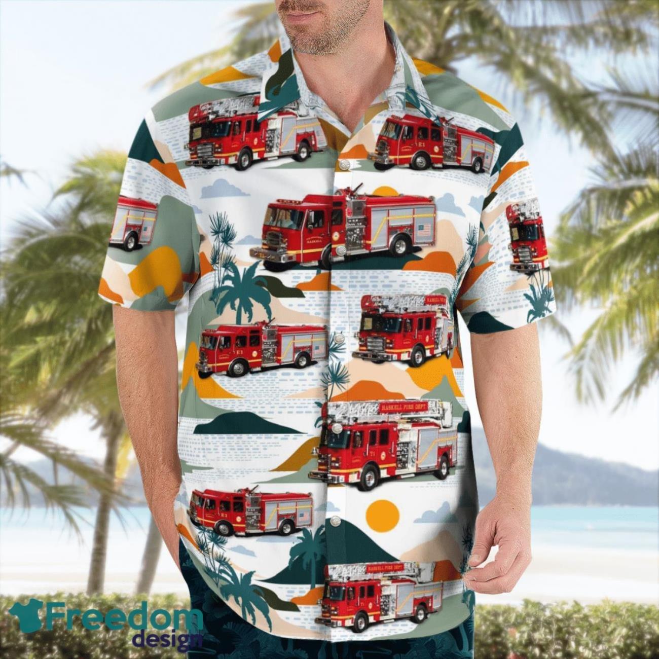 Haskell, Arkansas, Haskell Fire Department Beach Hawaiian Shirt Haskell, Arkansas, Haskell Fire Department Beach Hawaiian Shirt Product Photo 4
