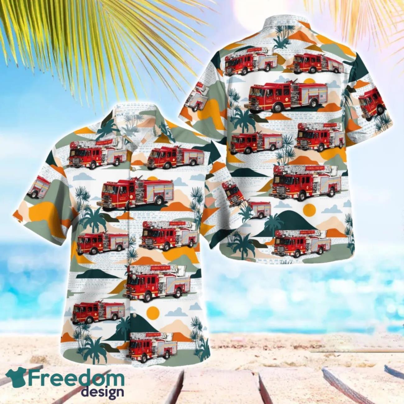 Haskell, Arkansas, Haskell Fire Department Beach Hawaiian Shirt image Haskell, Arkansas, Haskell Fire Department Beach Hawaiian Shirt Product Photo 1