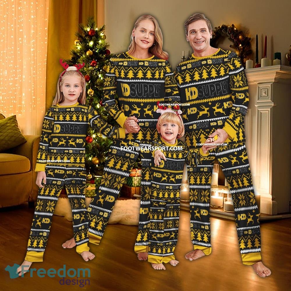 Hd Supply Logo Pattern Ugly Christmas Pajamas Set Gift Family - Hd Supply Logo Pattern Ugly Christmas Pajamas Set Gift Family