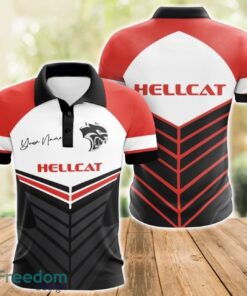 Hellcat 3D Polo Shirt For Car Lover Golf Fans Gift Polo Shirt Custom Name