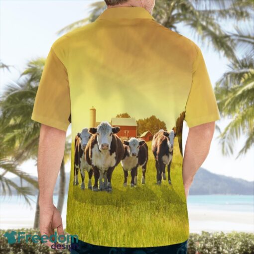 Hereford Cattle Aloha Hawaiian Shirt Product Photo 2