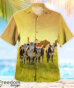 Hereford Cattle Aloha Hawaiian Shirt Product Photo 3