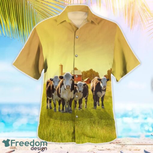 Hereford Cattle Aloha Hawaiian Shirt Product Photo 3