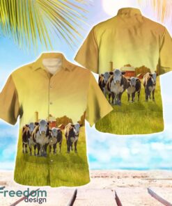 Hereford Cattle Aloha Hawaiian Shirt