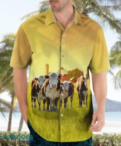 Hereford Cattle Aloha Hawaiian Shirt Product Photo 4