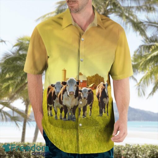 Hereford Cattle Aloha Hawaiian Shirt Product Photo 4