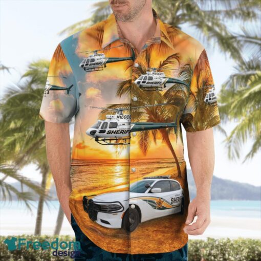 Hillsborough County Sheriff Dodge Charger & Airbus H125 3D Summer Aloha Hawaiian Shirt Product Photo 3