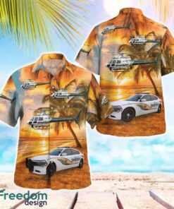 Hillsborough County Sheriff Dodge Charger & Airbus H125 3D Summer Aloha Hawaiian Shirt