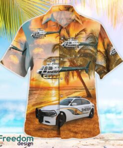 Hillsborough County Sheriff Dodge Charger & Airbus H125 3D Summer Aloha Hawaiian Shirt Product Photo 4