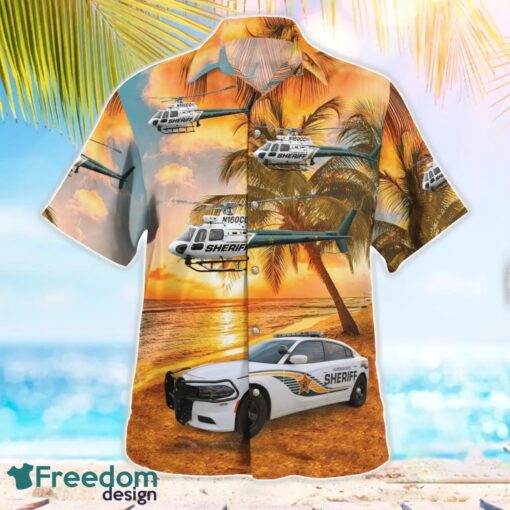 Hillsborough County Sheriff Dodge Charger & Airbus H125 3D Summer Aloha Hawaiian Shirt Product Photo 4