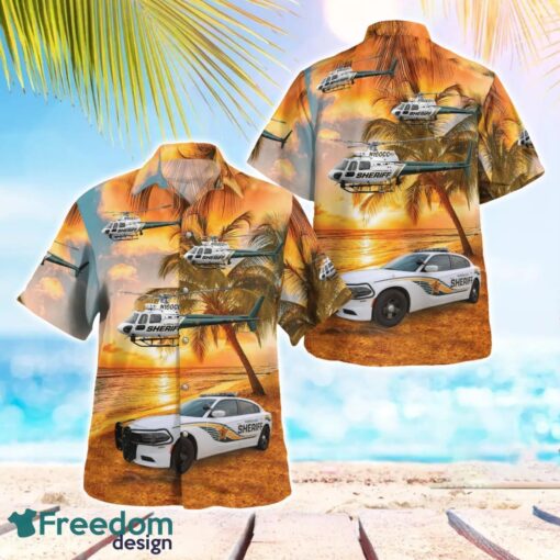 Hillsborough County Sheriff Dodge Charger & Airbus H125 3D Summer Aloha Hawaiian Shirt Product Photo 1