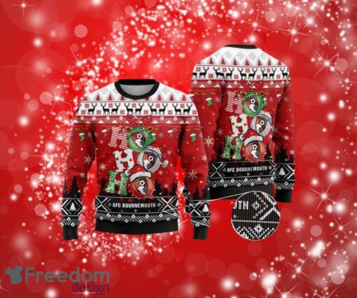 Ho Ho Ho AFC Bournemouth Christmas Warmth Thicken Gifts Christmas 3D Sweater Shirt Product Photo 1