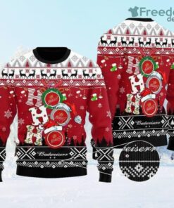 Hohoho Budweiser Beer Ugly Christmas Sweater Gift For Fan Gift Christmas