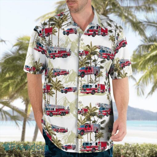 Holyoke, Hampden County, Massachusetts, Holyoke Fire Department Hawaiian Shirt Product Photo 4