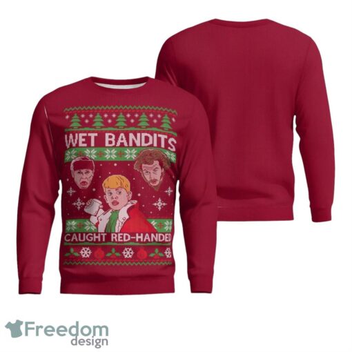 Home Alone Wet Bandits Caught Red Handed All-Over Print Christmas Sweater, Christmas Gift Product Photo 1