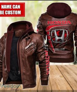 Honda 2D Leather Jacket For Men Custom Name Special Gift Ideas Product Photo 2