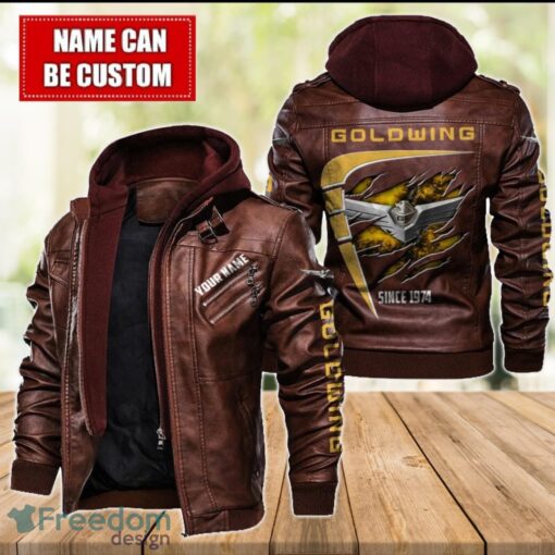 Honda goldwing 2D Leather Jacket For Men Custom Name Special Gift Ideas Product Photo 2