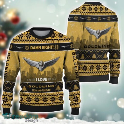 Honda goldwing Damn Right I Lover Honda goldwing Now And Forever 3D Ugly Christmas Sweater Christmas Gift Product Photo 1