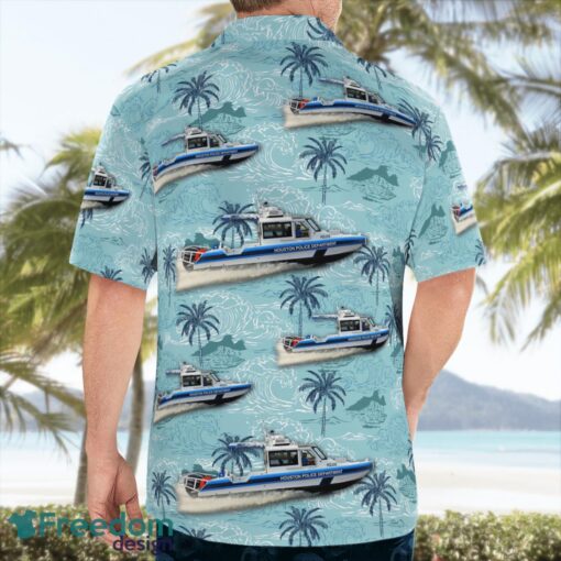 Houston Police Department Patrol Boat Aloha Hawaiian Shirt Product Photo 2