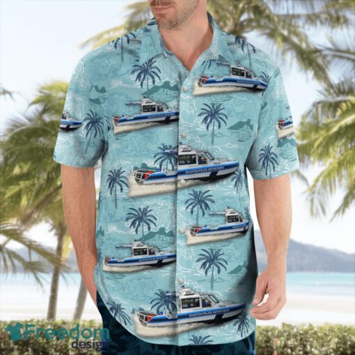 Houston Police Department Patrol Boat Aloha Hawaiian Shirt Product Photo 3