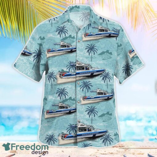 Houston Police Department Patrol Boat Aloha Hawaiian Shirt Product Photo 4