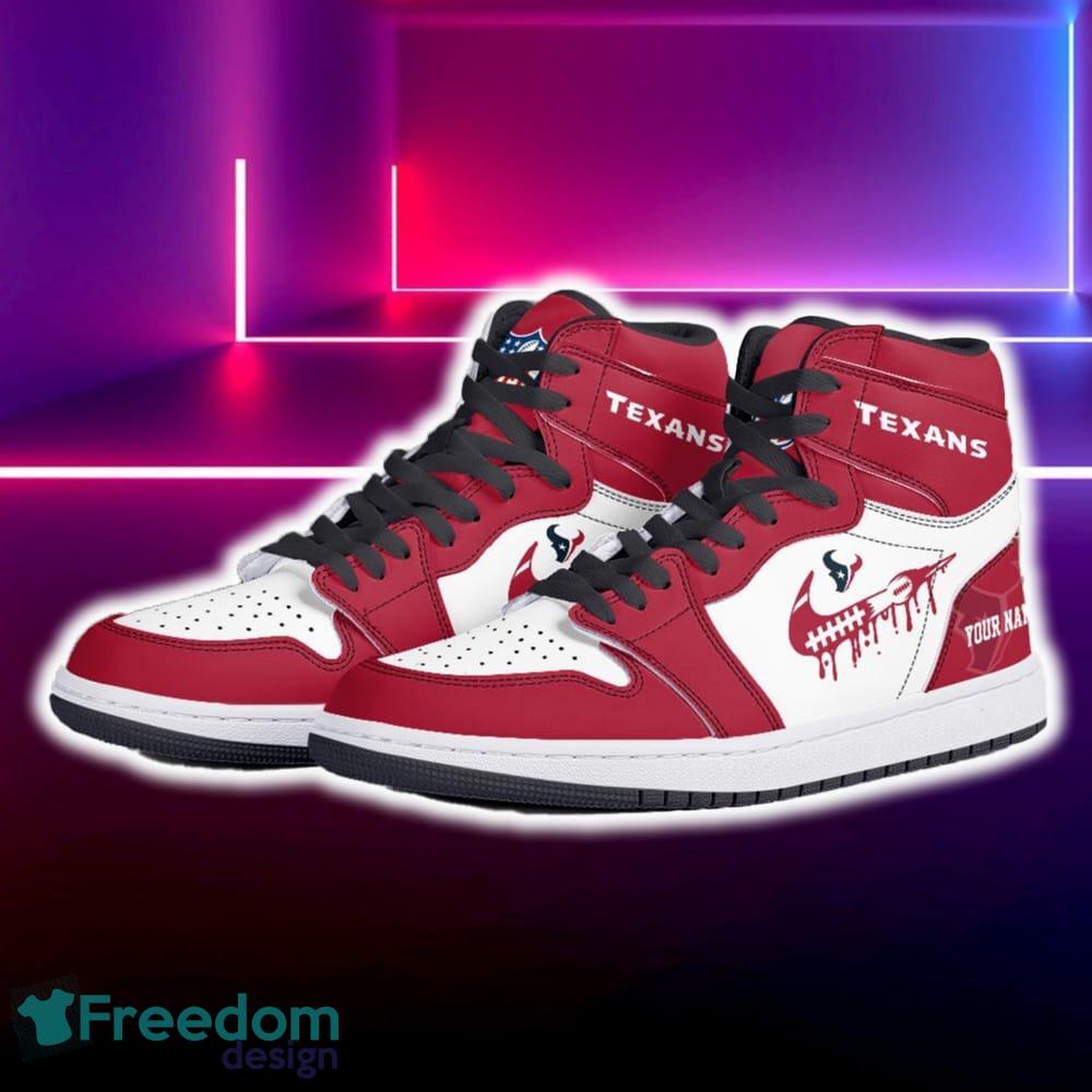 Houston Texans Air Jordan Hightop Shoes New Custom Name For Fans Gift Sneaker image Houston Texans Air Jordan Hightop Shoes New Custom Name For Fans Gift Sneaker - Houston Texans Air Jordan Hightop Shoes Photo 5