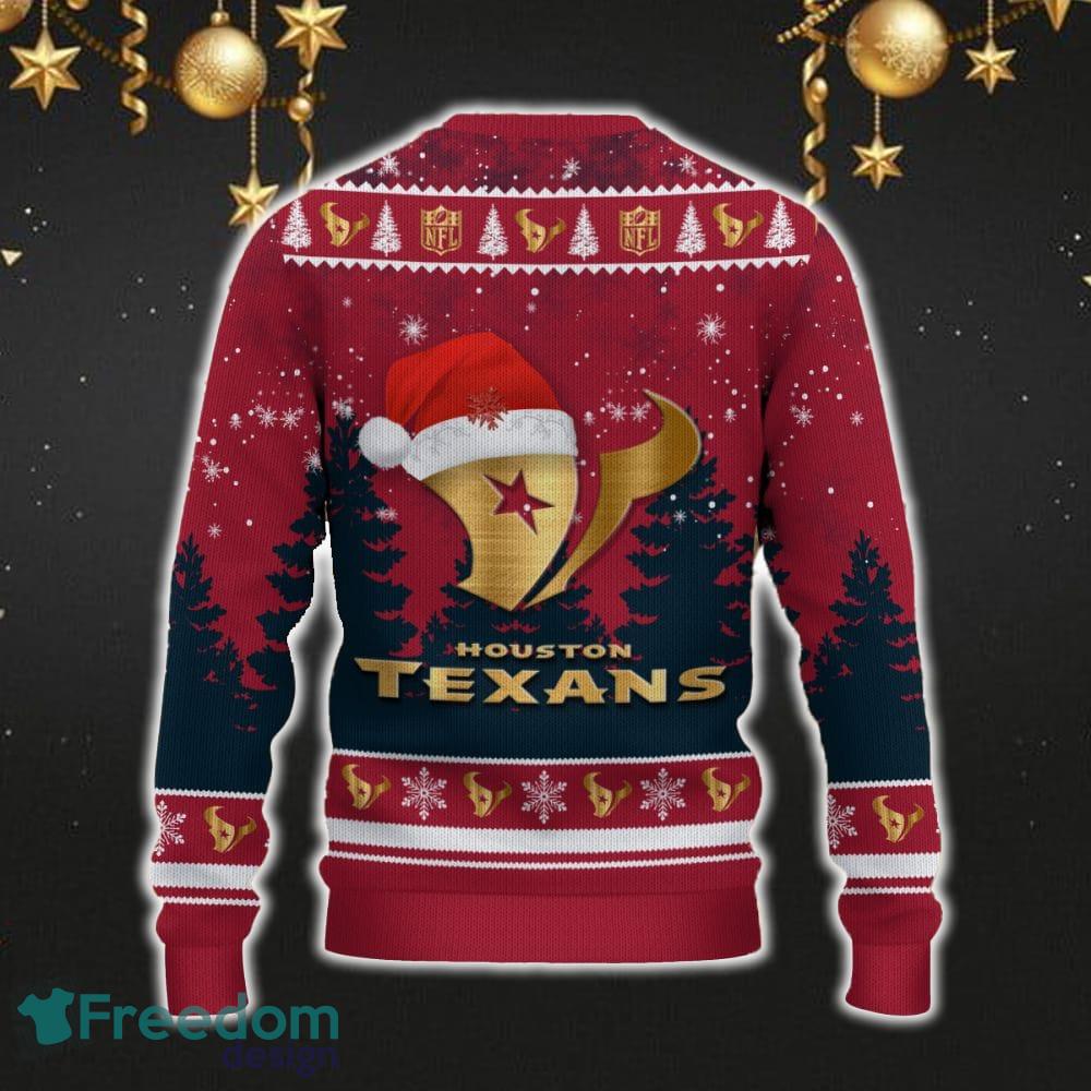 Houston Texans Car For Fans 3D Sweater Ugly Christmas Santa Hat Tree Gift For Men Women image Houston Texans Car For Fans 3D Sweater Ugly Christmas Santa Hat Tree Gift For Men Women - Houston Texans Ugly Christmas Sweater_3