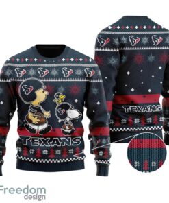 Houston Texans Funny Charlie Brown Peanuts Snoopy All Over Print  Sweater