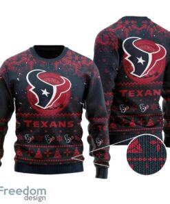 Houston Texans Santa Claus In The Moon All Over Print  Sweater