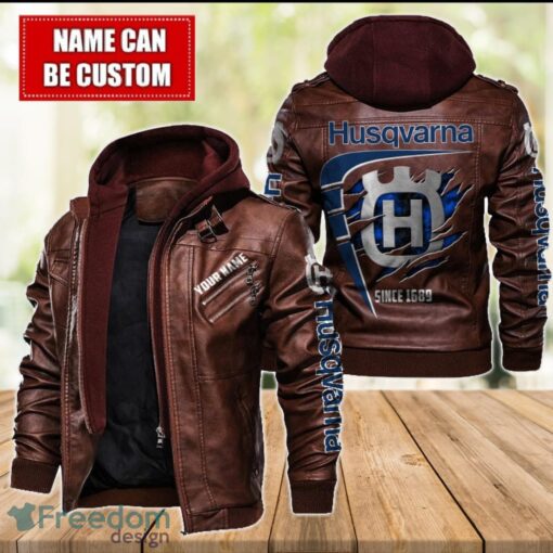 Husqvarna 2D Leather Jacket For Men Custom Name Special Gift Ideas Product Photo 2