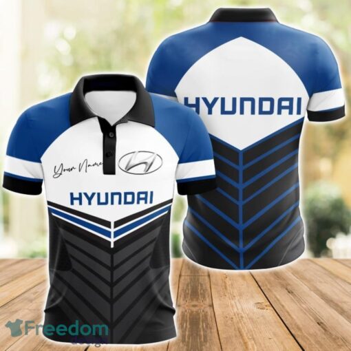 Hyundai 3D Polo Shirt For Car Lover Golf Fans Gift Polo Shirt Custom Name Product Photo 1