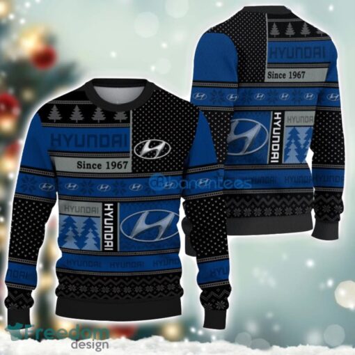 Hyundai Logo Ugly Christmas Sweater For Fans Men And Women Christmas Gift Ideas Product Photo 1