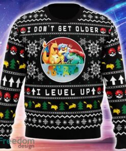 I Don’t Get Older I Level Up Pokemon Ugly Christmas Sweater Trending Holidays For Men Women Fans