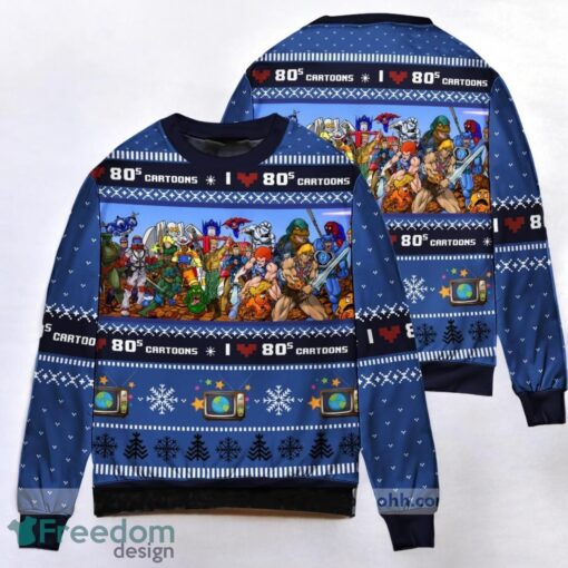 I love the 80s Cartoons ,Ugly Sweater 3D Printed Christmas Gift Party,ugly Sweater 3D Printed Christmas Gift ideas Product Photo 1