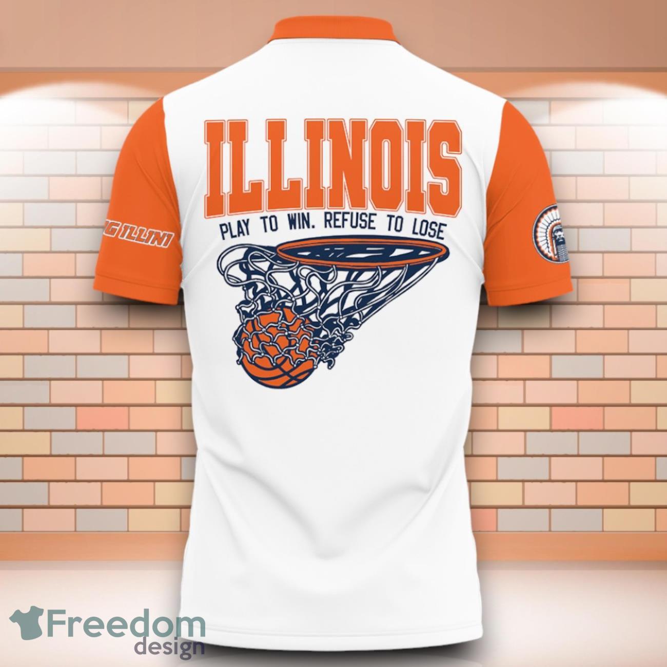 illinois-fighting-illini-ncaa-basketball-play-to-win-refuse-to-lose-3d-polo-shirt-special-edition-for-fans-2.jpg Illinois Fighting Illini NCAA Basketball Play To Win Refuse To Lose 3D Polo Shirt Special Edition For Fans Product Photo 3