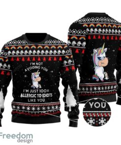 Im Not Avoiding You Unicorn All Over Print Christmas Sweater