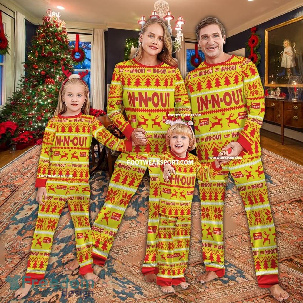 In N Out Ugly Christmas Pajamas Set Men Women Children - In N Out Ugly Christmas Pajamas Set Men Women Children