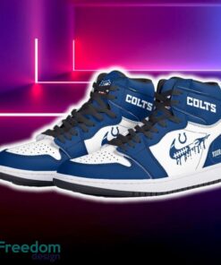 Indianapolis Colts Air Jordan Hightop Shoes New Custom Name For Fans Gift Sneaker - Indianapolis Colts Air Jordan Hightop Shoes Photo 5