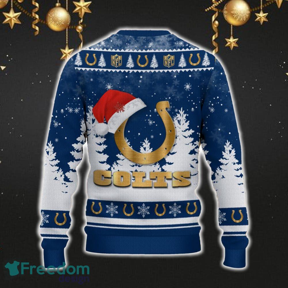 Indianapolis Colts Car For Fans 3D Sweater Ugly Christmas Santa Hat Tree Gift For Men Women image Indianapolis Colts Car For Fans 3D Sweater Ugly Christmas Santa Hat Tree Gift For Men Women - Indianapolis Colts Ugly Christmas Sweater_3