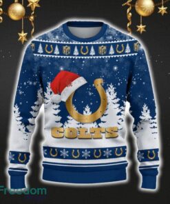 Indianapolis Colts Car For Fans 3D Sweater Ugly Christmas Santa Hat Tree Gift For Men Women