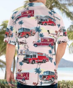 Indianapolis, Indiana, Wayne Township Fire Department Hawaiian Shirt Product Photo 2