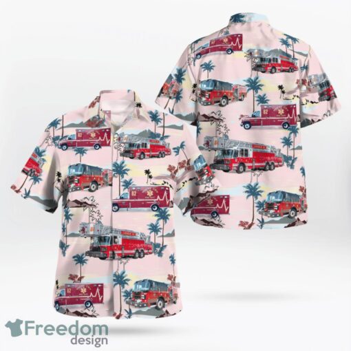 Indianapolis, Indiana, Wayne Township Fire Department Hawaiian Shirt Product Photo 1