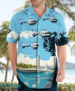 Ireland Police Eurocopter EC 135T2 Helicopter Hawaiian Shirt Product Photo 3