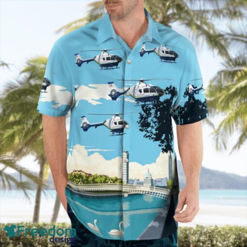 Ireland Police Eurocopter EC 135T2 Helicopter Hawaiian Shirt Product Photo 3