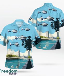 Ireland Police Eurocopter EC 135T2 Helicopter Hawaiian Shirt Product Photo 1